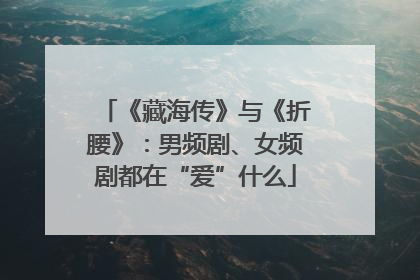 《藏海传》与《折腰》：男频剧、女频剧都在“爱”什么