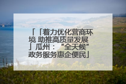「着力优化营商环境 助推高质量发展」瓜州：“全天候”政务服务惠企便民