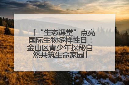 “生态课堂”点亮国际生物多样性日：金山区青少年探秘自然共筑生命家园