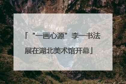 “一画心源”李一书法展在湖北美术馆开幕