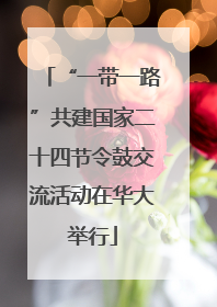 “一带一路”共建国家二十四节令鼓交流活动在华大举行