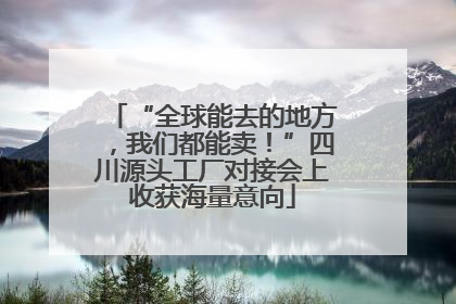 “全球能去的地方，我们都能卖！”四川源头工厂对接会上收获海量意向