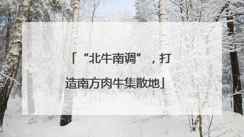 “北牛南调”，打造南方肉牛集散地