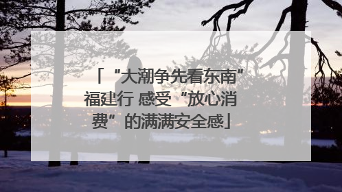 “大潮争先看东南”福建行 感受“放心消费”的满满安全感