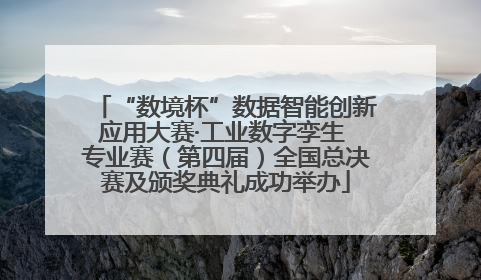 “数境杯”数据智能创新应用大赛·工业数字孪生 专业赛（第四届）全国总决赛及颁奖典礼成功举办