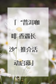 “普洱咖啡 香遇长沙”推介活动启幕