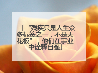 “残疾只是人生众多标签之一，不是天花板”，他们在事业中诠释自强