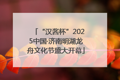 “汉酱杯”2025中国·济南明湖龙舟文化节盛大开幕
