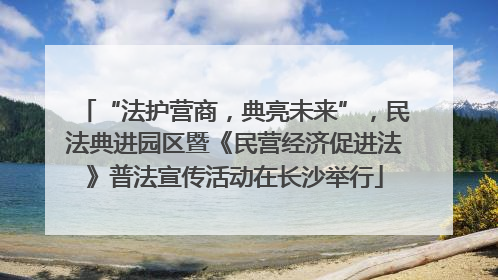 “法护营商，典亮未来”，民法典进园区暨《民营经济促进法》普法宣传活动在长沙举行