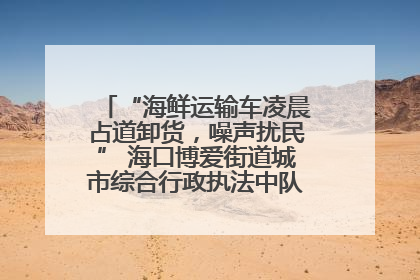 “海鲜运输车凌晨占道卸货，噪声扰民” 海口博爱街道城市综合行政执法中队：将联合交警加强长堤路一带巡逻