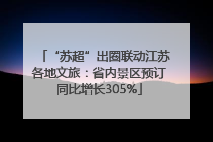 “苏超”出圈联动江苏各地文旅：省内景区预订同比增长305%