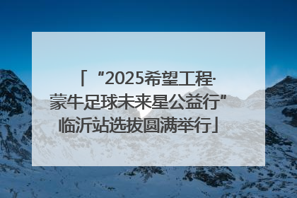 “2025希望工程·蒙牛足球未来星公益行”临沂站选拔圆满举行