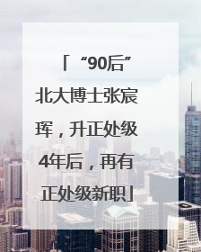 “90后”北大博士张宸珲，升正处级4年后，再有正处级新职