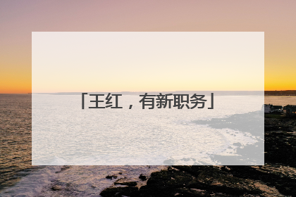 王红，有新职务