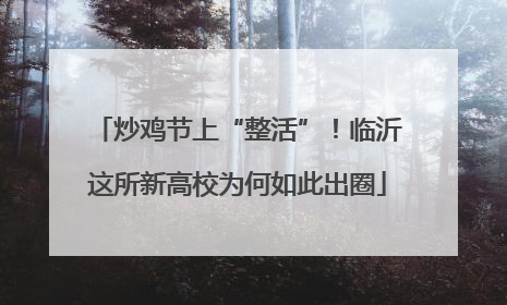 炒鸡节上“整活”！临沂这所新高校为何如此出圈