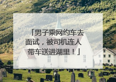 男子乘网约车去面试，被司机连人带车送进湖里！