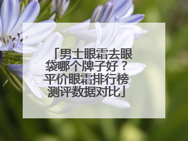 男士眼霜去眼袋哪个牌子好？平价眼霜排行榜测评数据对比