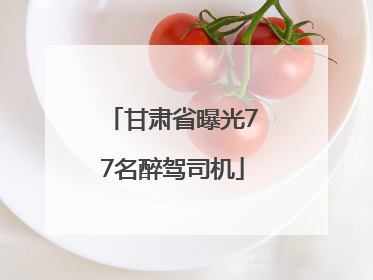 甘肃省曝光77名醉驾司机