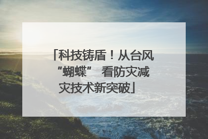 科技铸盾！从台风“蝴蝶” 看防灾减灾技术新突破