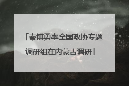 秦博勇率全国政协专题调研组在内蒙古调研