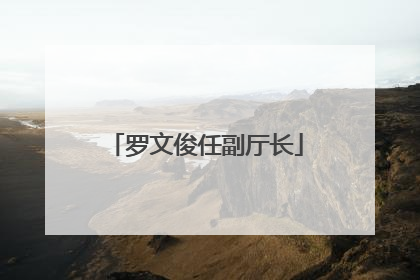 罗文俊任副厅长