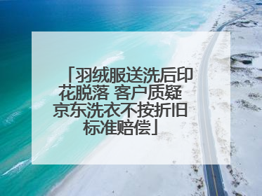 羽绒服送洗后印花脱落 客户质疑京东洗衣不按折旧标准赔偿