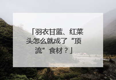 羽衣甘蓝、红菜头怎么就成了“顶流”食材？