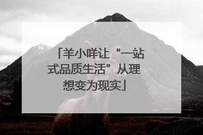 羊小咩让“一站式品质生活”从理想变为现实