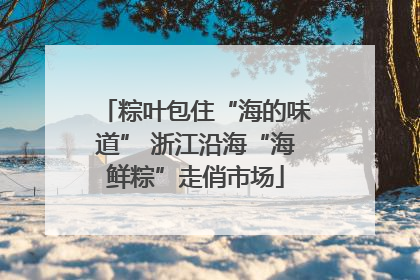 粽叶包住“海的味道” 浙江沿海“海鲜粽”走俏市场