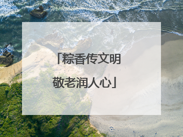 粽香传文明 敬老润人心