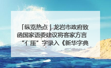纵览热点｜龙岩市政府致函国家语委建议将客家方言“亻厓”字录入《新华字典》引发热议，当地回应