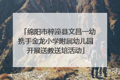 绵阳市梓潼县文昌一幼携手金龙小学附属幼儿园开展送教送培活动