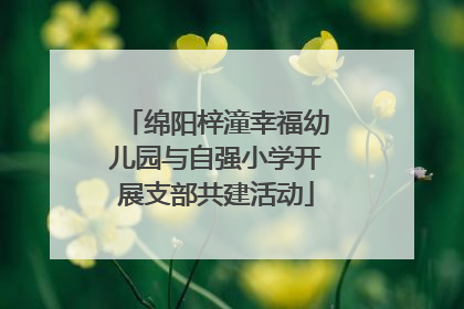 绵阳梓潼幸福幼儿园与自强小学开展支部共建活动