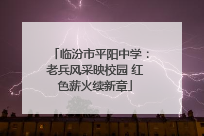 临汾市平阳中学：老兵风采映校园 红色薪火续新章