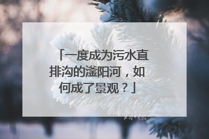 一度成为污水直排沟的滏阳河，如何成了景观？