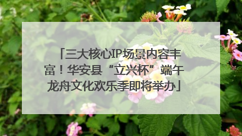 三大核心IP场景内容丰富！华安县“立兴杯”端午龙舟文化欢乐季即将举办