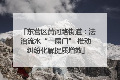 东营区黄河路街道：法治流水“一扇门” 推动纠纷化解提质增效