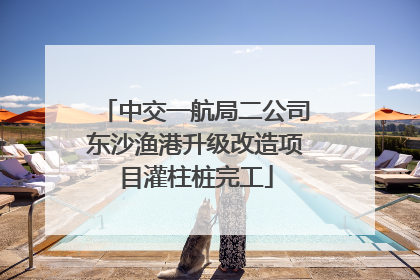 中交一航局二公司东沙渔港升级改造项目灌柱桩完工