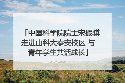 中国科学院院士宋振骐走进山科大泰安校区 与青年学生共话成长