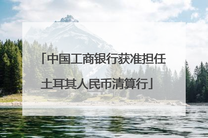 中国工商银行获准担任土耳其人民币清算行