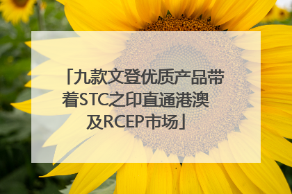 九款文登优质产品带着STC之印直通港澳及RCEP市场