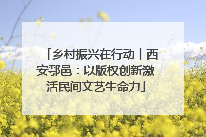 乡村振兴在行动丨西安鄠邑：以版权创新激活民间文艺生命力