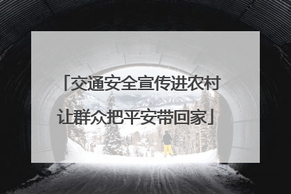 交通安全宣传进农村 让群众把平安带回家