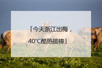 今天浙江出梅，40℃酷热接棒