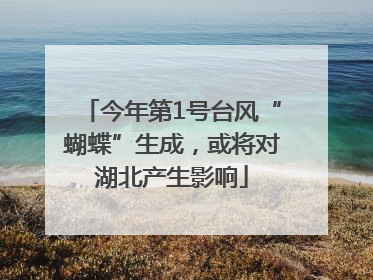 今年第1号台风“蝴蝶”生成，或将对湖北产生影响