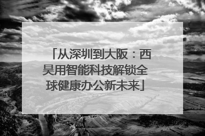 从深圳到大阪：西昊用智能科技解锁全球健康办公新未来