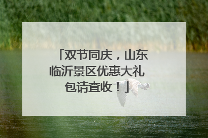 双节同庆，山东临沂景区优惠大礼包请查收！