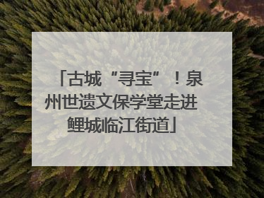 古城“寻宝”！泉州世遗文保学堂走进鲤城临江街道
