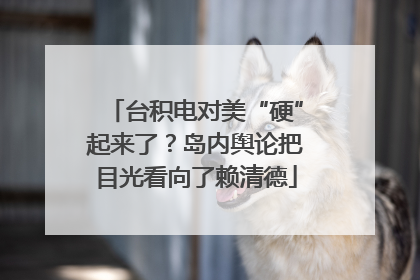 台积电对美“硬”起来了？岛内舆论把目光看向了赖清德