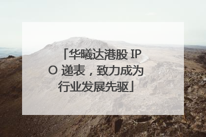 华曦达港股 IPO 递表，致力成为行业发展先驱